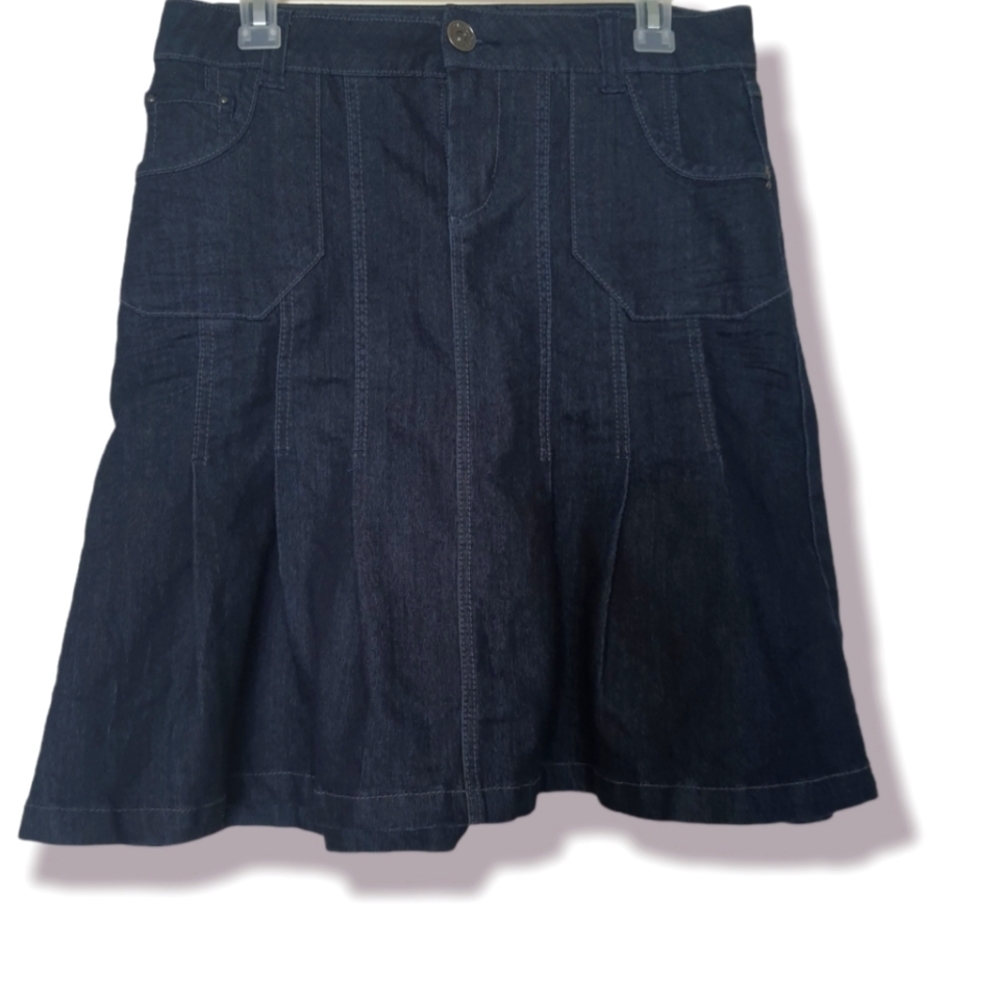 Flared Denim Skirt
